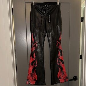 Current Mood ANGEL AFLAME LACE-UP PANTS